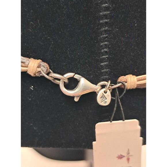 NWT Peyote Bird Rhinestone Embellished Leaf Necklace Bead Mix Multi Cord 17.75" - Picture 6 of 12